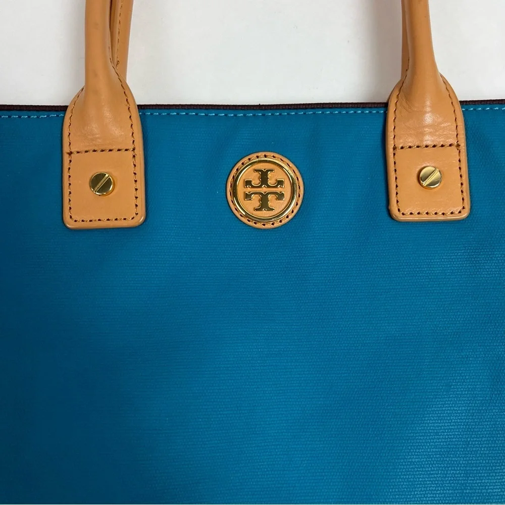 TORY BURCH Jaden Bag Coconut Canvas Leather Tote